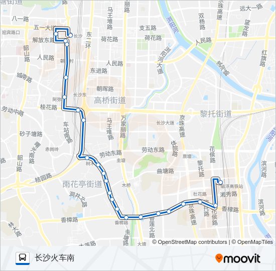 公交临135路的线路图