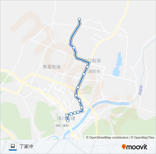 公交浏阳11路的线路图