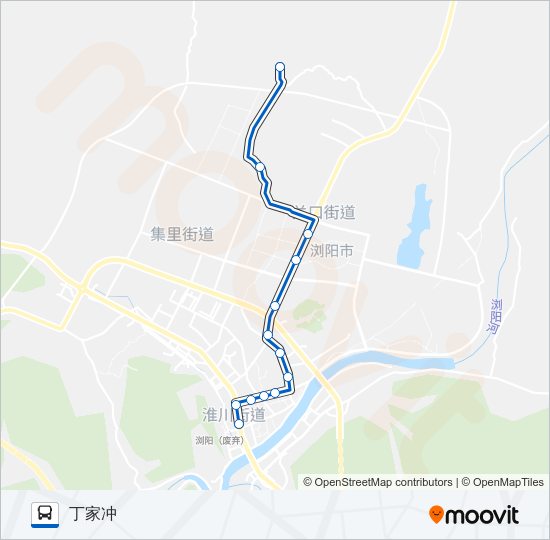 浏阳11路 bus Line Map