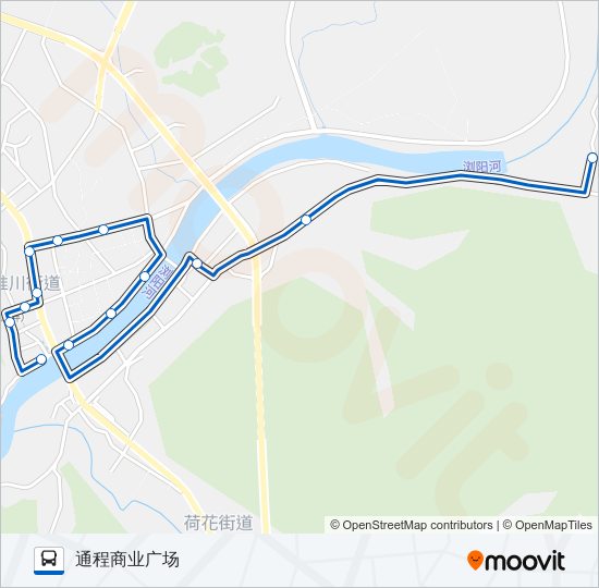 公交浏阳12路的线路图