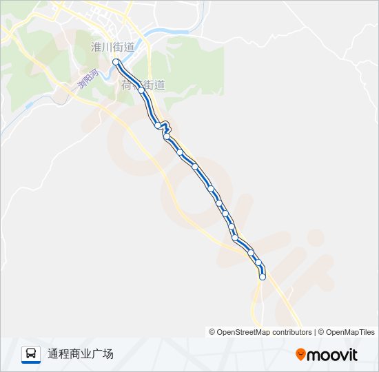 浏阳15路 bus Line Map