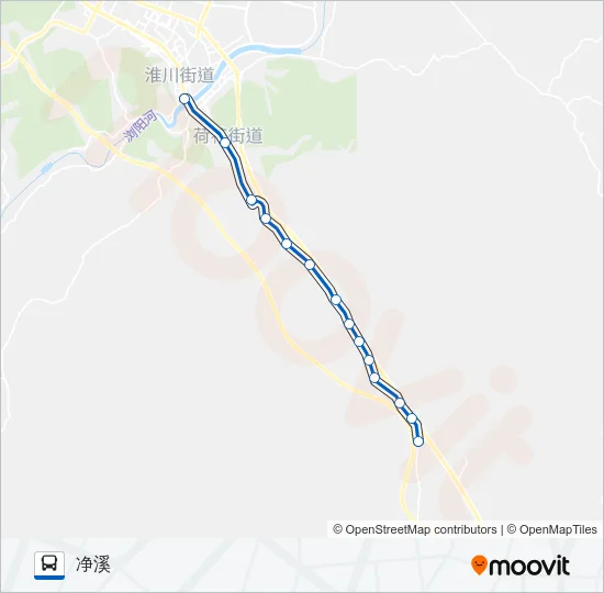 公交浏阳15路的线路图