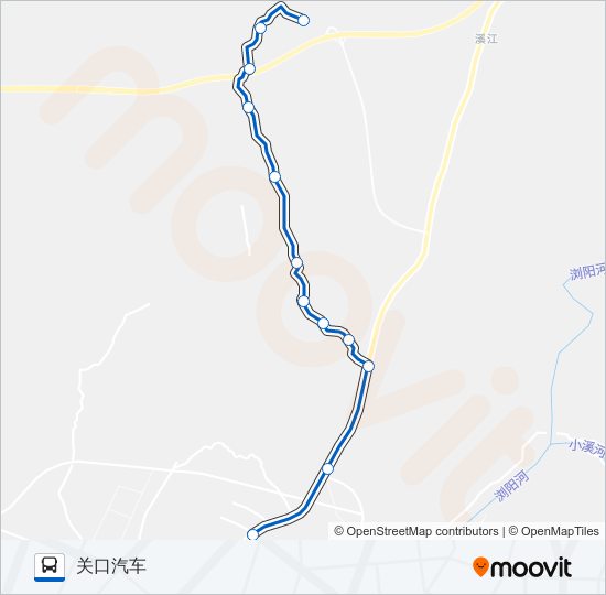 公交浏阳17路的线路图