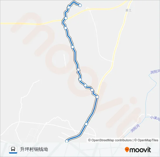 浏阳17路 Bus Line Map