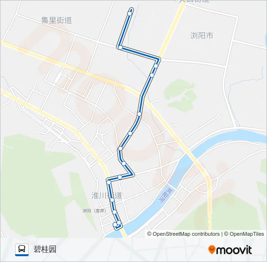 浏阳19路 Bus Line Map
