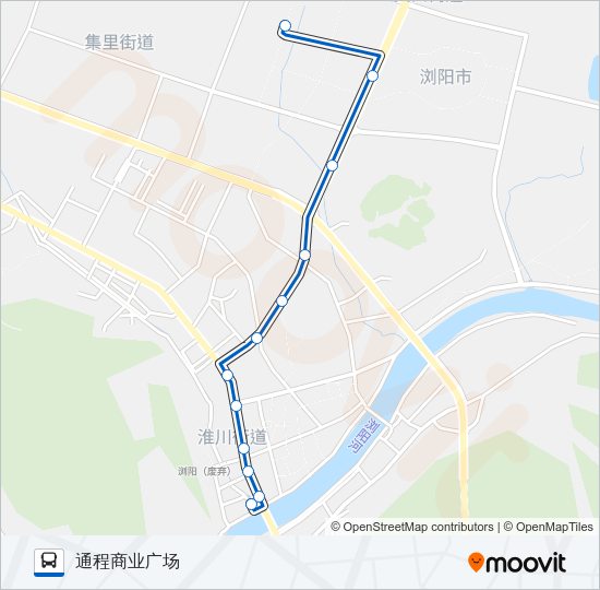 公交浏阳19路的线路图