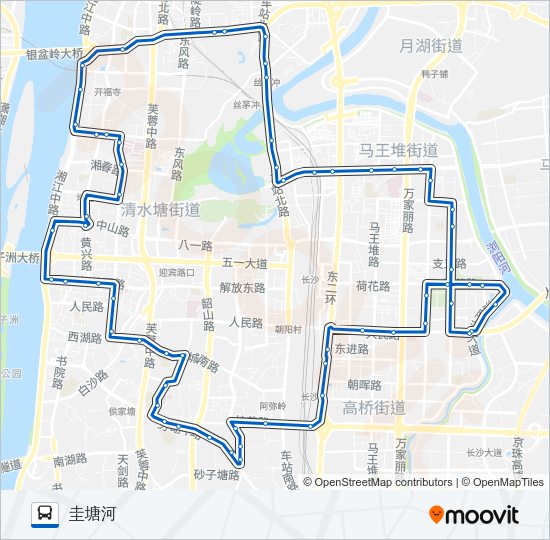 公交143内环路的线路图