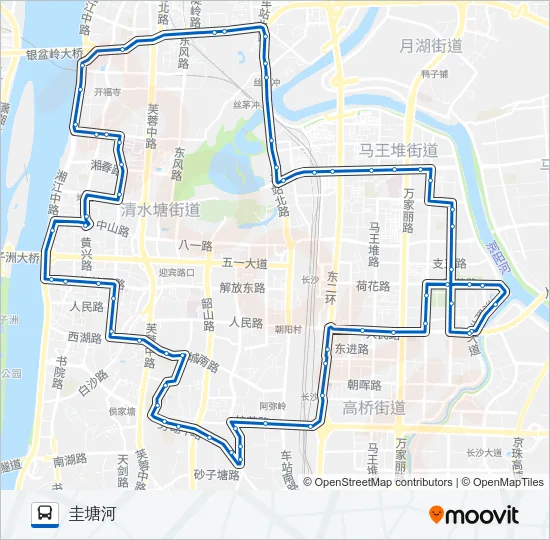 公交143内环路的线路图