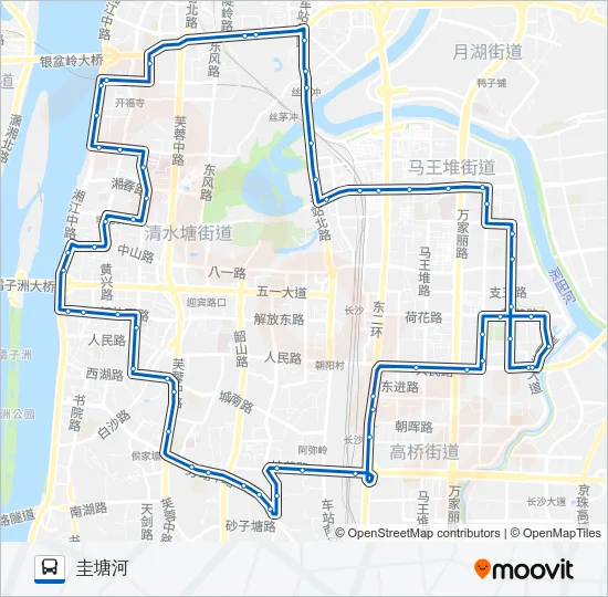公交143外环路的线路图