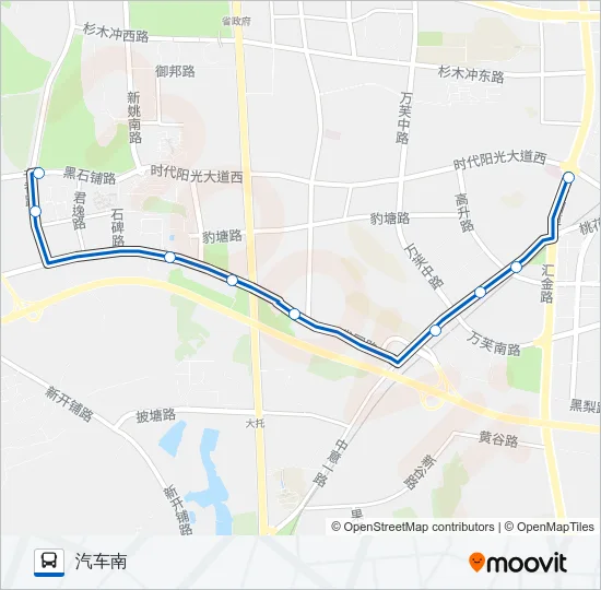 公交16区间线路的线路图