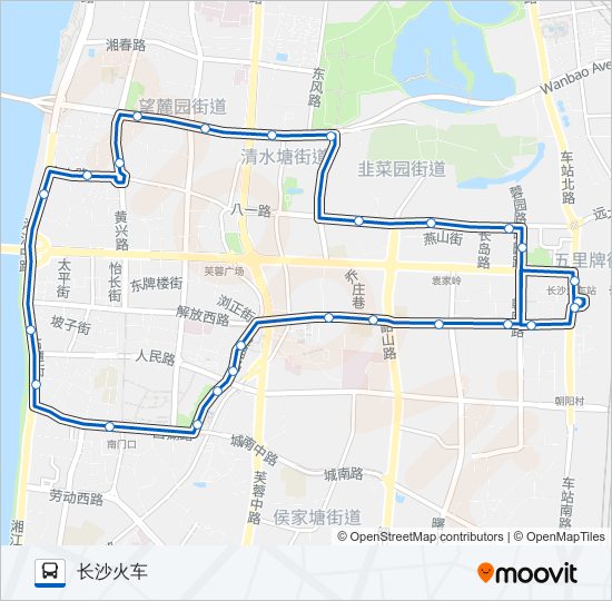 公交171环线路的线路图