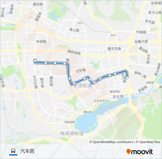 公交18区间西路的线路图