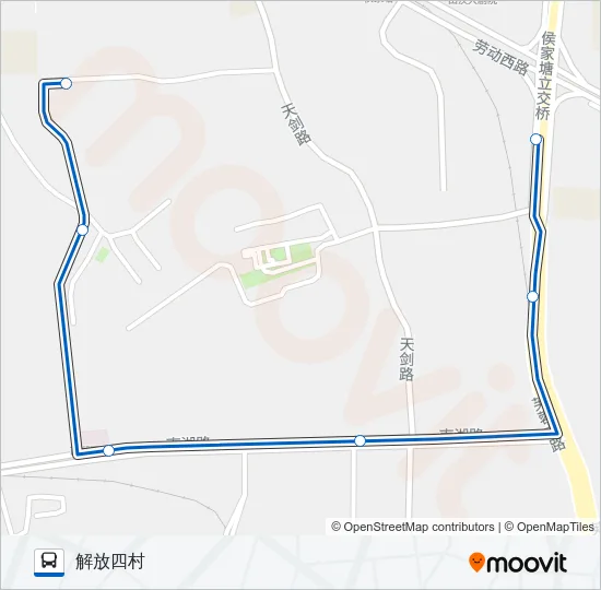 公交601区间路的线路图