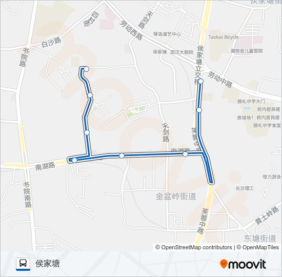 公交601区间路的线路图