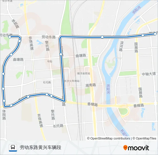 公交601班线路的线路图