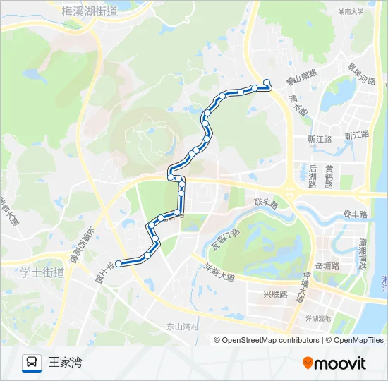 公交909中南路的线路图