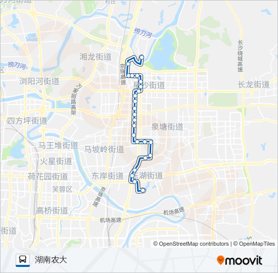 星沙106路 Bus Line Map