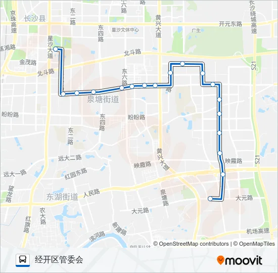 星沙108路 Bus Line Map