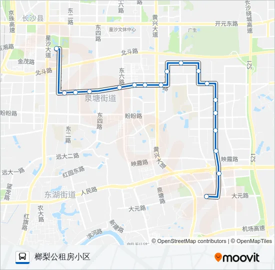 星沙108路 Bus Line Map