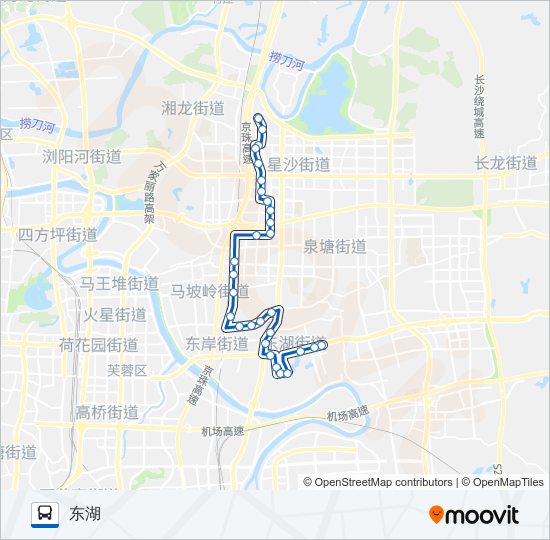 公交星沙202路的线路图