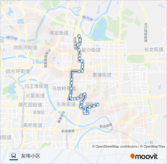 星沙202路 Bus Line Map