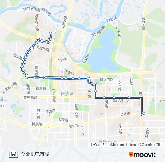 星沙204路 Bus Line Map
