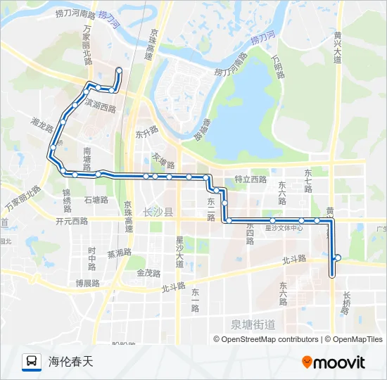 星沙204路 Bus Line Map