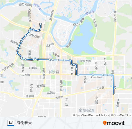 星沙204路 bus Line Map
