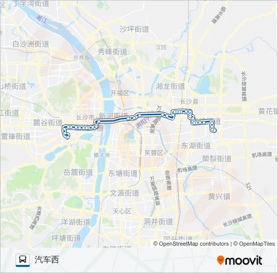 星沙704路 Bus Line Map