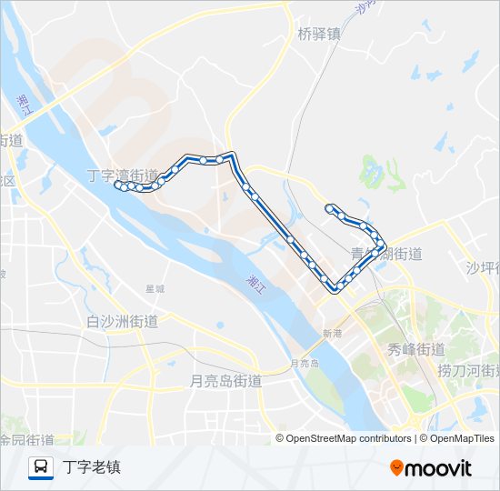 公交W105区间路的线路图