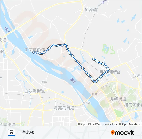 W105路区间 Bus Line Map