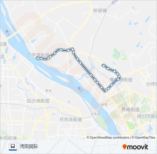 公交W105区间路的线路图