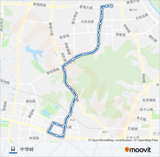 公交W109环线路的线路图