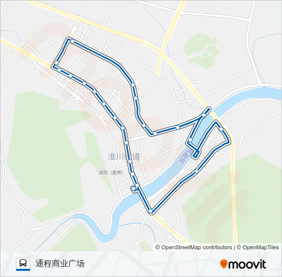 公交浏阳18内环路的线路图