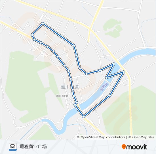 浏阳18路外环 bus Line Map