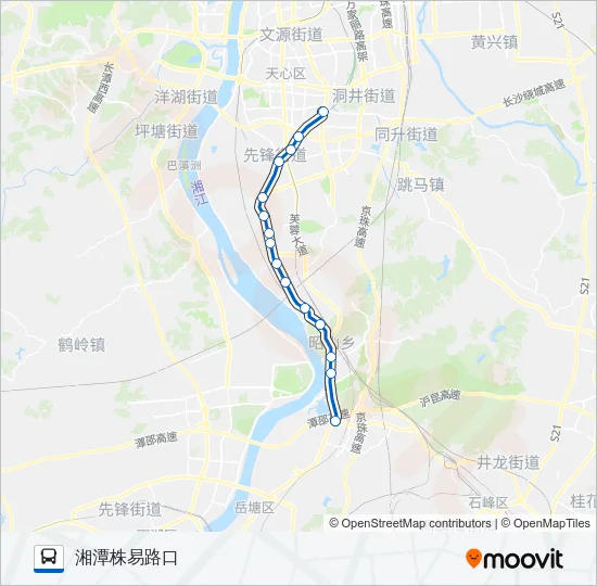 长株潭101路 Bus Line Map