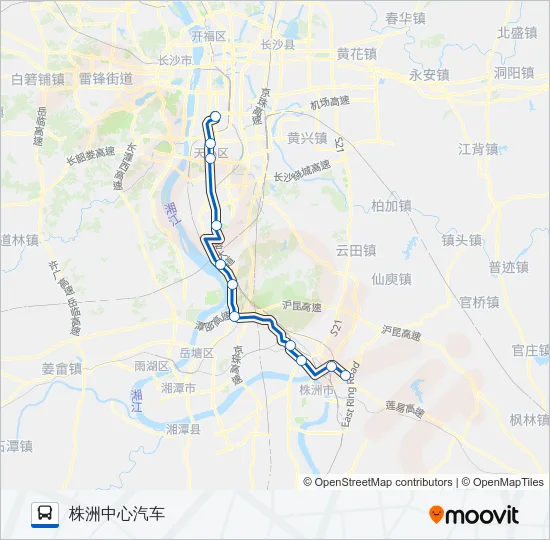 长株潭202路 Bus Line Map