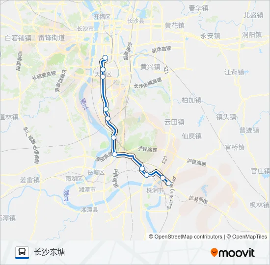 长株潭202路 Bus Line Map