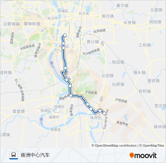 长株潭202路 bus Line Map
