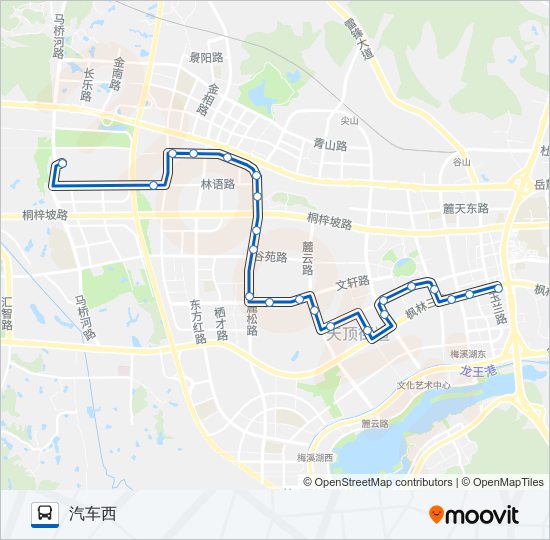 公交高新区园区穿梭巴士路的线路图