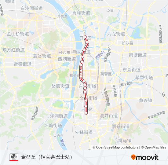 地铁1号路的线路图