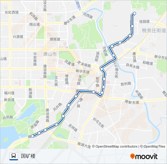 公交1路的线路图