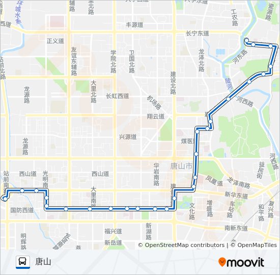 唐山公交车线路图图片