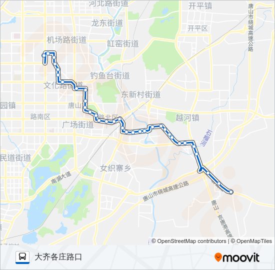 32路路线:日程,站点和地图-大齐各庄路口