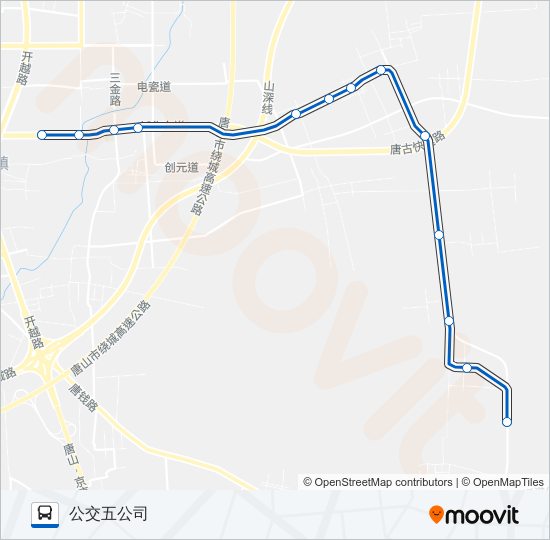 公交58路的线路图