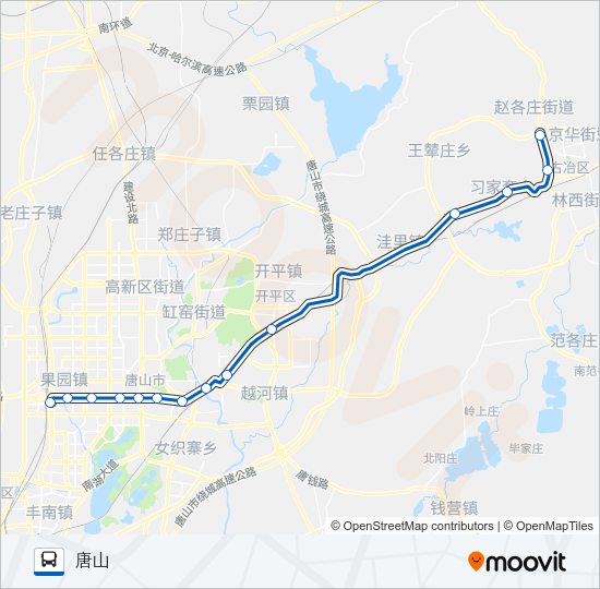 公交K2路的线路图