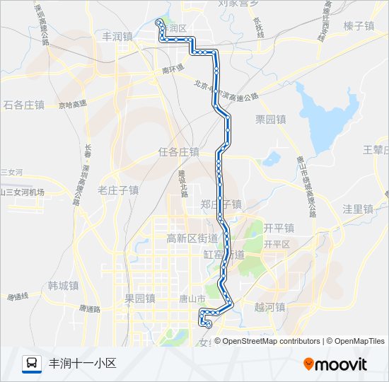 公交102路的线路图