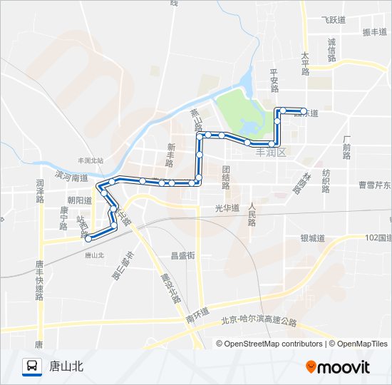 公交103路的线路图