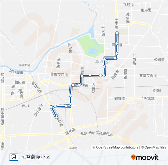 公交105路的线路图