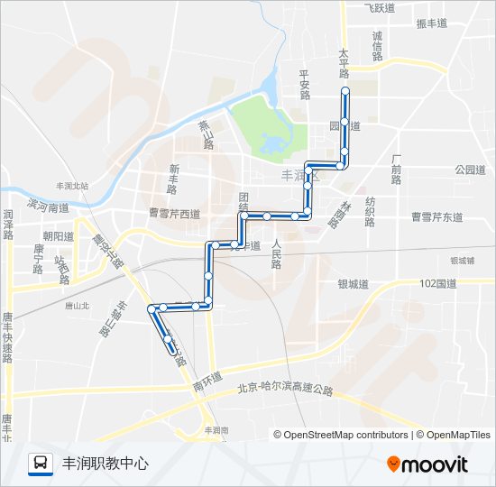 公交105路的线路图